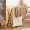 Bamboo X-Frame Laundry Hamper