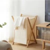 Bamboo X-Frame Laundry Hamper