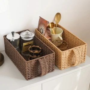 Handwoven Handle Storage Basket
