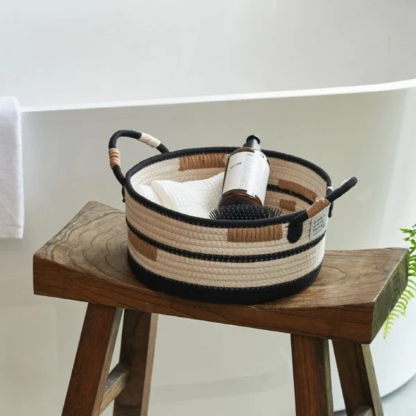 Handwoven Cotton Rope Storage Basket Set