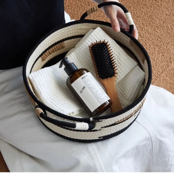 Handwoven Cotton Rope Storage Basket Set