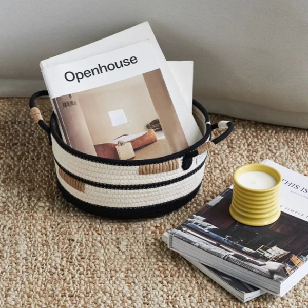 Handwoven Cotton Rope Storage Basket Set
