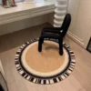 Round Geometric Area Rug 120cm