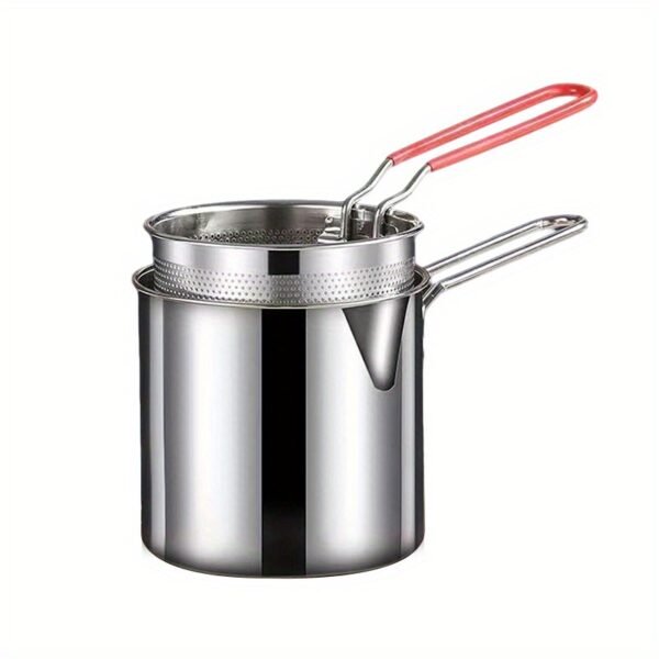 Deep Fryer Pot with Basket Stainless Steel Frying Set