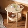 Comfortable and Bedside Table with Portable Storage Rack