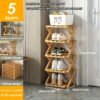 This Is a No-installation Foldable Bamboo Shoe Rack small high