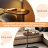 C-Shaped Side Table for Sofa