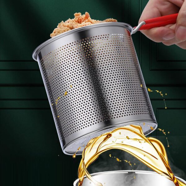 Deep Fryer Pot with Basket Stainless Steel Frying Set