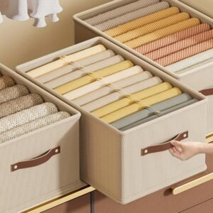 7c74f154-c6a3-431d-935e-18a520f3a828.jpg 1pc Modern Oxford Fabric Storage Box with Upgraded Leather Handle media 35.99 x 18.01 x 16.99 cm