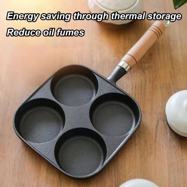 80ca4e65bc294089901ac3060b8ccb01-goods.jpeg 4-Cup Cast Iron Egg & Pancake Pan Non-Stick Omelette Skillet