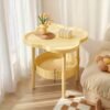 Comfortable and Bedside Table with Portable Storage Rack