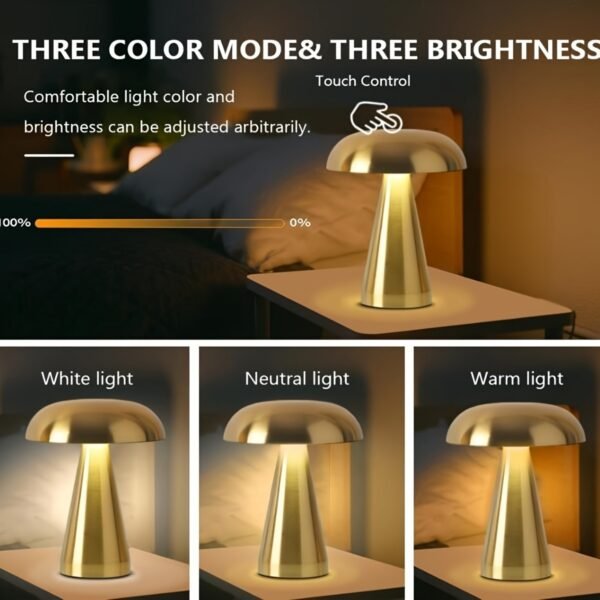 1pc Mushroom Top Table Lamp,