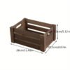 3pcs Rustic Farmhouse Wooden Storage Crates Set