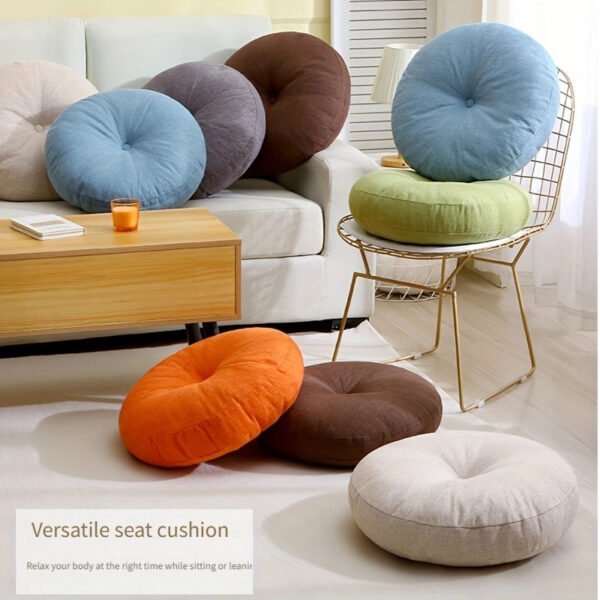 Japanese-Style Floor Cushions, Beautifully Crafted Round Pillows Random colour